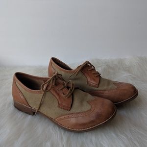 Vintage Gianni Bini Leather and Canvas Oxfords